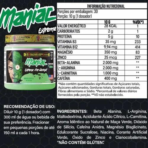 Maniac Pré Treino - 300g - Terror Labz - Pré Treino - Magazine Luiza